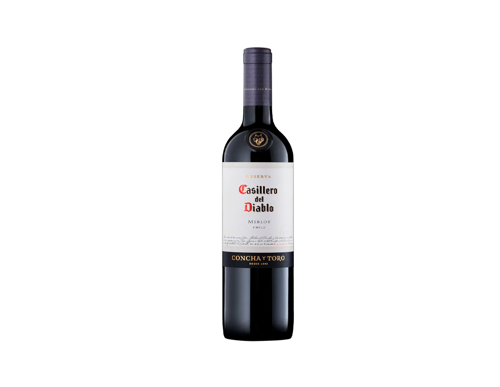 VINHO CHILENO TINTO SECO MERLOT CASILLERO DEL DIABLO 750 ML (CX 12 UN)